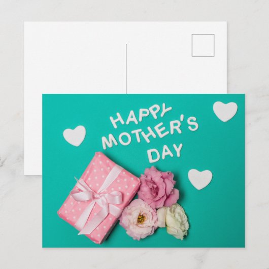 Fröhlicher Muttertag Postkarte (Vorne/Hinten)