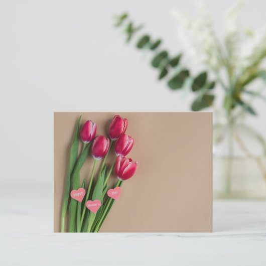 Fröhlicher Muttertag Postkarte (Stehend Vorderseite)