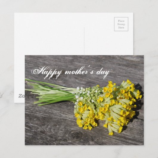 Fröhlicher Muttertag Postkarte (Vorne/Hinten)