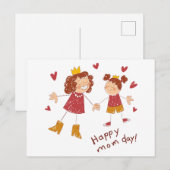 Fröhlicher Muttertag Postkarte (Vorne/Hinten)