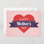 Fröhlicher Muttertag Postkarte (Vorne/Hinten)