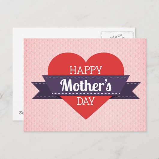 Fröhlicher Muttertag Postkarte (Vorne/Hinten)