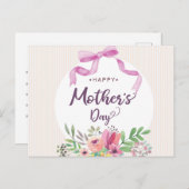 Fröhlicher Muttertag Postkarte (Vorne/Hinten)