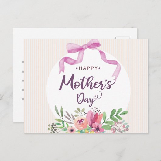 Fröhlicher Muttertag Postkarte (Vorne/Hinten)