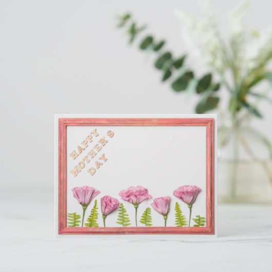 Fröhlicher Muttertag Postkarte (Stehend Vorderseite)
