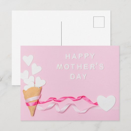 Fröhlicher Muttertag Postkarte (Vorne/Hinten)