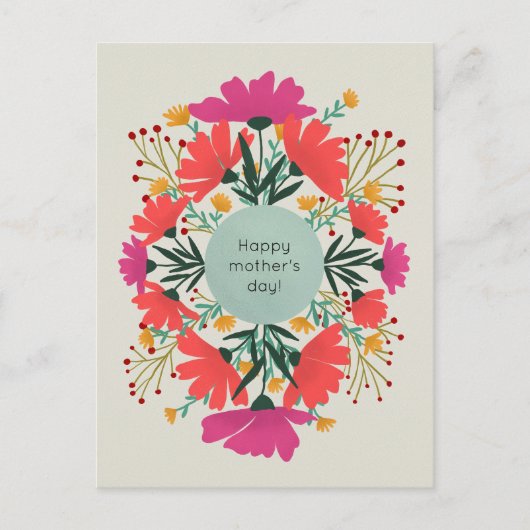 Fröhlicher Muttertag Postkarte (Vorderseite)