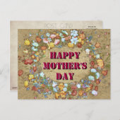 Fröhlicher Muttertag Postkarte (Vorne/Hinten)