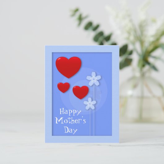 Fröhlicher Muttertag Postkarte (Stehend Vorderseite)