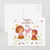 Fröhlicher Muttertag Postkarte (Vorne/Hinten)