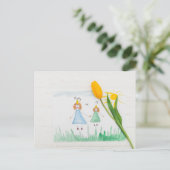 Fröhlicher Muttertag Postkarte (Stehend Vorderseite)