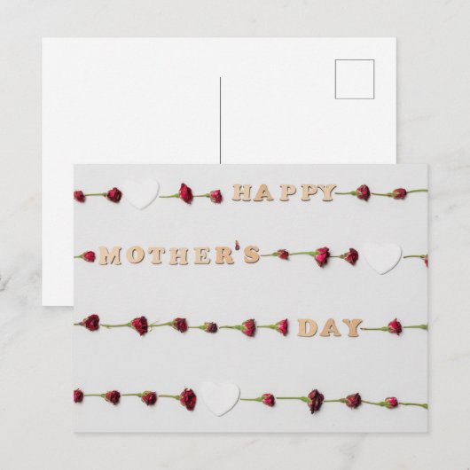 Fröhlicher Muttertag Postkarte (Vorne/Hinten)