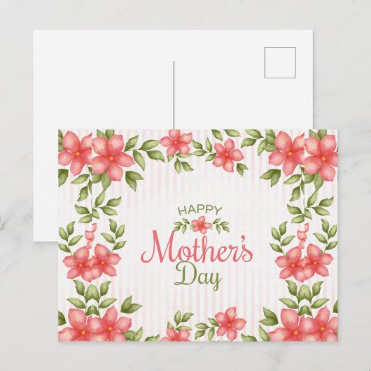 Fröhlicher Muttertag Postkarte (Vorne/Hinten)