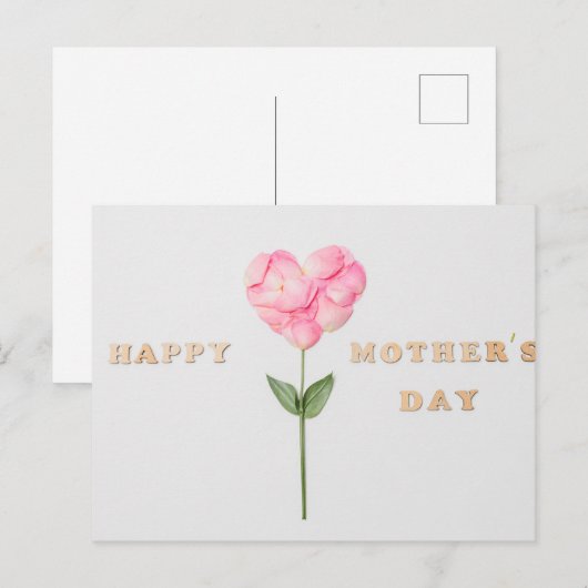 Fröhlicher Muttertag Postkarte (Vorne/Hinten)