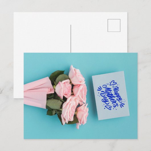 Fröhlicher Muttertag Postkarte (Vorne/Hinten)