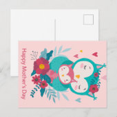 Fröhlicher Muttertag Postkarte (Vorne/Hinten)