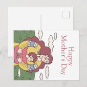 Fröhlicher Muttertag Postkarte (Vorne/Hinten)