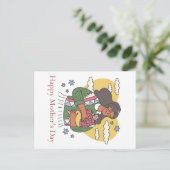 Fröhlicher Muttertag Postkarte (Stehend Vorderseite)