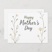 Fröhlicher Muttertag Postkarte (Vorne/Hinten)