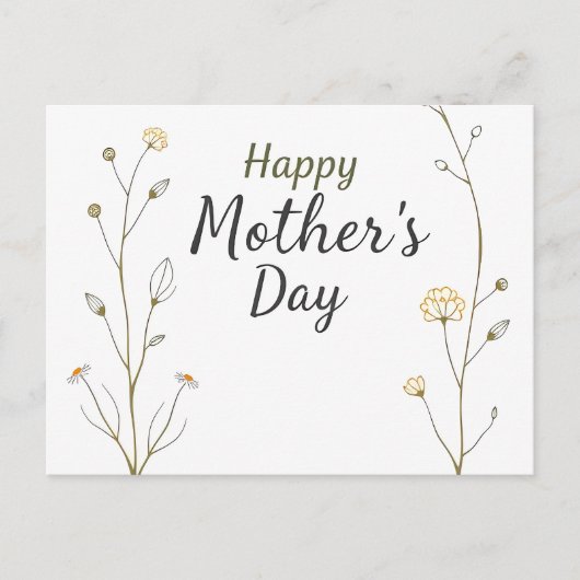 Fröhlicher Muttertag Postkarte (Vorderseite)