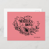 Fröhlicher Muttertag Postkarte (Vorne/Hinten)