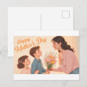 Fröhlicher Muttertag Postkarte (Vorne/Hinten)