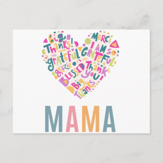 Fröhlicher Muttertag Postkarte (Vorderseite)