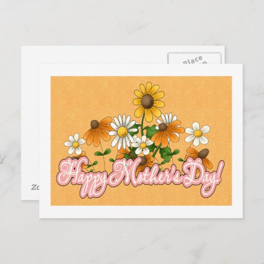 Fröhlicher Muttertag Postkarte (Vorne/Hinten)