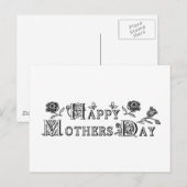 Fröhlicher Muttertag Postkarte (Vorne/Hinten)