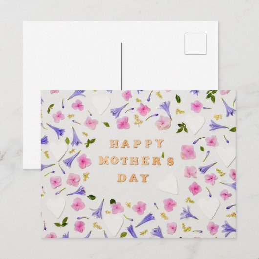 Fröhlicher Muttertag Postkarte (Vorne/Hinten)