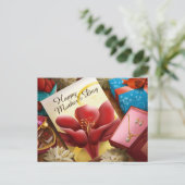 Fröhlicher Muttertag Postkarte (Stehend Vorderseite)