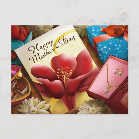 Fröhlicher Muttertag Postkarte (Vorderseite)