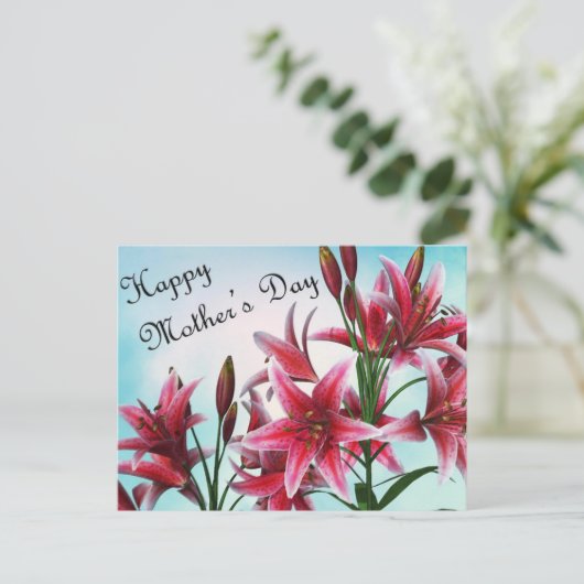 Fröhlicher Muttertag Postkarte (Stehend Vorderseite)