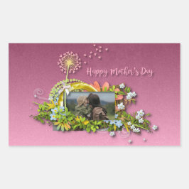 Fröhlicher Muttertag Rechteckiger Aufkleber