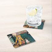 Fröhlicher Muttertag Rechteckiger Pappuntersetzer (Vor Ort)