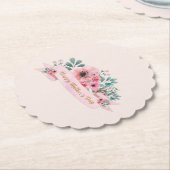 Fröhlicher Muttertag Rosa Aquarellblume Untersetzer (angewinkelt)