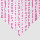 Fröhlicher Muttertag Rosa auf Weißzettel Seidenpapier (Ausschnitt)