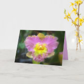 Fröhlicher Muttertag Rosa Cattleya Orchid Karte (Gelbe Blume)