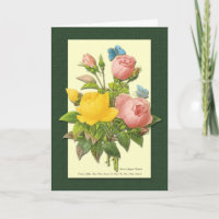 Fröhlicher Muttertag Rosa Gelbe Vintage Rose