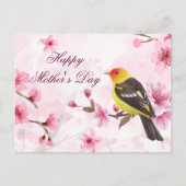Fröhlicher Muttertag Rosa Kirschblossom Postkarte (Vorderseite)