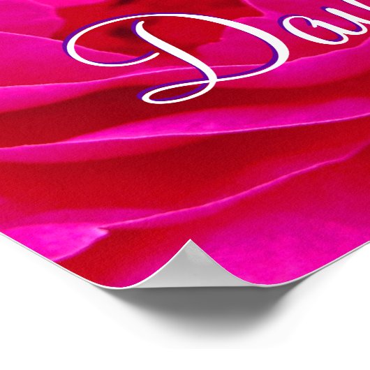 Fröhlicher Muttertag Rosa Rose I Poster (Ecke)