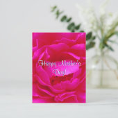 Fröhlicher Muttertag Rosa Rose Postkarte (Stehend Vorderseite)
