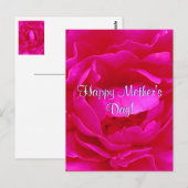 Fröhlicher Muttertag Rosa Rose Postkarte (Vorne/Hinten)