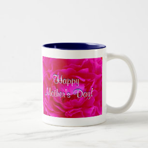 Fröhlicher Muttertag Rosa Rose Zweifarbige Tasse