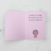Fröhlicher Muttertag Rosa Strauß von Blume", Karte (Innenseite)