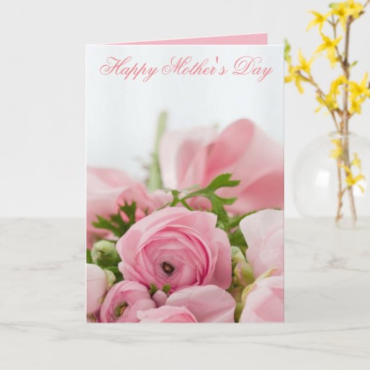 Fröhlicher Muttertag Rosen pink Roses Karte (Gelbe Blume)