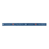Fröhlicher Muttertag Rotes Herz Blau Satinband (Vorderseite)