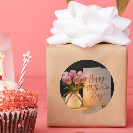 Fröhlicher Muttertag Runder Aufkleber (Party)