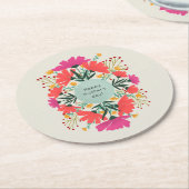 Fröhlicher Muttertag Runder Pappuntersetzer (Angewinkelt)