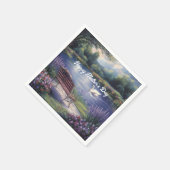 Fröhlicher Muttertag Schwanensee Serviette (Ecke)